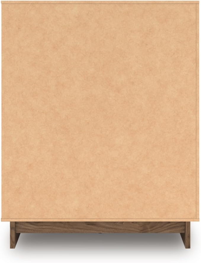 Signature Design by Ashley Darcalli Casual 5-Drawer Wide Chest with Easy Glide and Safety Stop for Bedroom, Light Brown