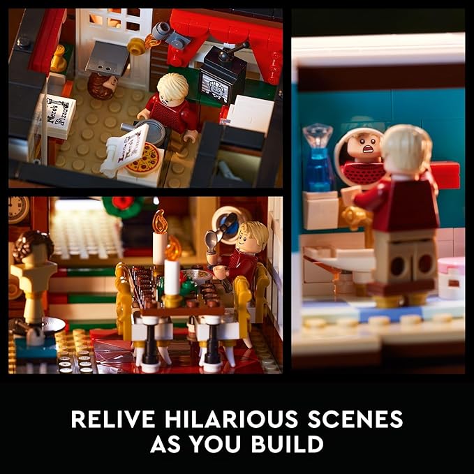 LEGO Ideas Home Alone McCallisters' House Building Set for Adults - Collectible Movie Model Kit for Office or Bookshelf Decor - Gift for Christmas - W/ 5 Minifigures - 21330