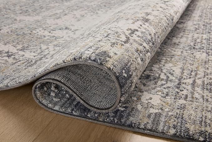Loloi Amber Lewis Alie Collection ALE-04 Sky/Stone 2'-7'' x 12'-0'', .13'' Pile Height, Runner Rug