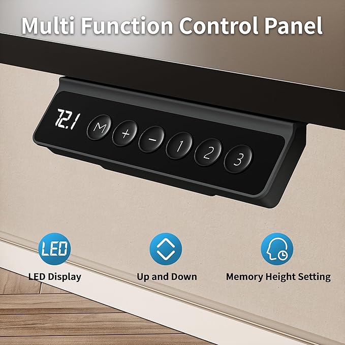 BIZUM 40x24 Inch Electric Standing Desk with Memory Presets, Quiet Motor Height Adjustable Stand Up Desk for Home Office & Gaming, Ergonomic Sit Stand Workstation,Walnut