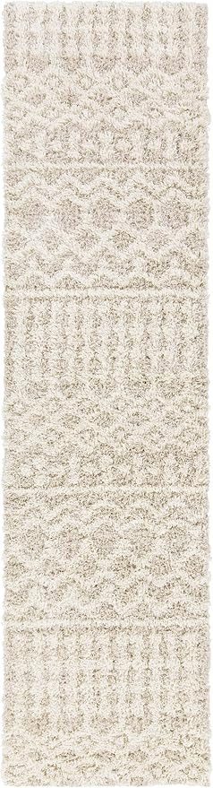 Livabliss Hapsburg Moroccan Shag Runner Area Rug,2'7" x 20', Beige