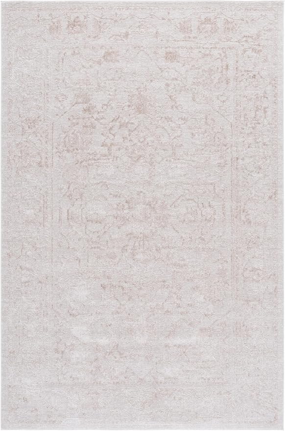 SAFAVIEH Area Rug 6x9 - Reflection Collection - Cream & Ivory, Non-Shedding & Easy Cleaning, Ideal for Living Room, Bedroom (RFT665D)