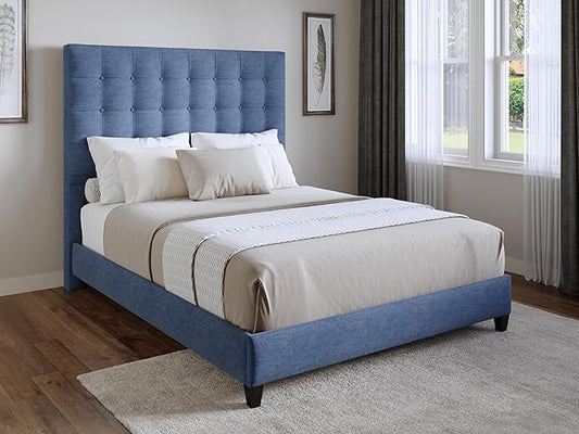 Blue Sutton King Headboard