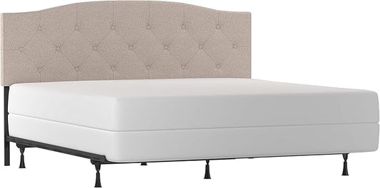 Hillsdale Provence Upholstered, King/Cal King Headboard with Frame, Light Beige