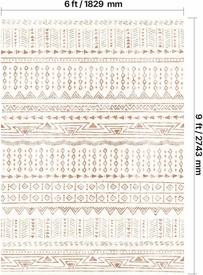 VEVOR 6 x 9 ft Area Rug Large Washable Rug Non-Slip and Tear-Resistant Soft Carpet Pet & Child Friendly Modern Area Rugs Indoor Mat for Bedroom Office Living Room Kids Room Entryway Beige