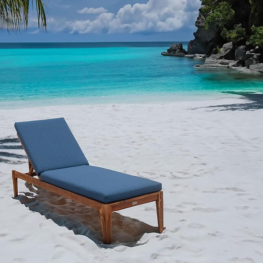 Tommy Bahama Chaise Cushion, 23" X 75" X 2.5", Bamboo Bay Cobalt