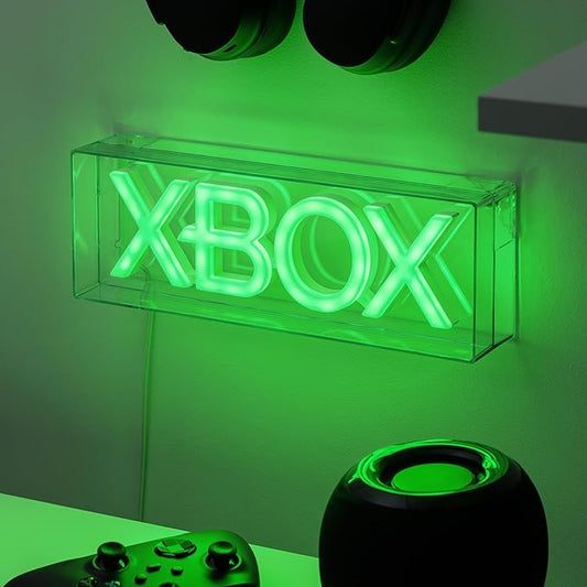 Paladone Xbox LED Neon Light, Free Standing or Wall Mountable Gaming Desk Accessories, Game Room Decor & Gift for Gamers, 11.7" Wide