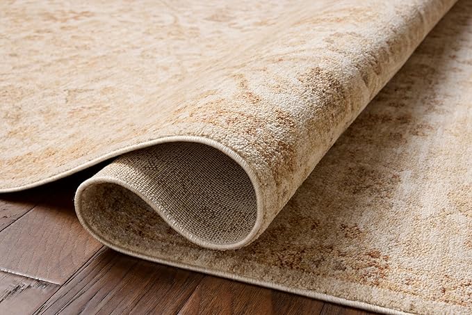 Loloi Chris Loves Julia Palma Collection PLM-04 Natural/Spice 2'-7" x 10'-0" Runner Rug Vintage Style Boho Living Room Bedroom Carpet