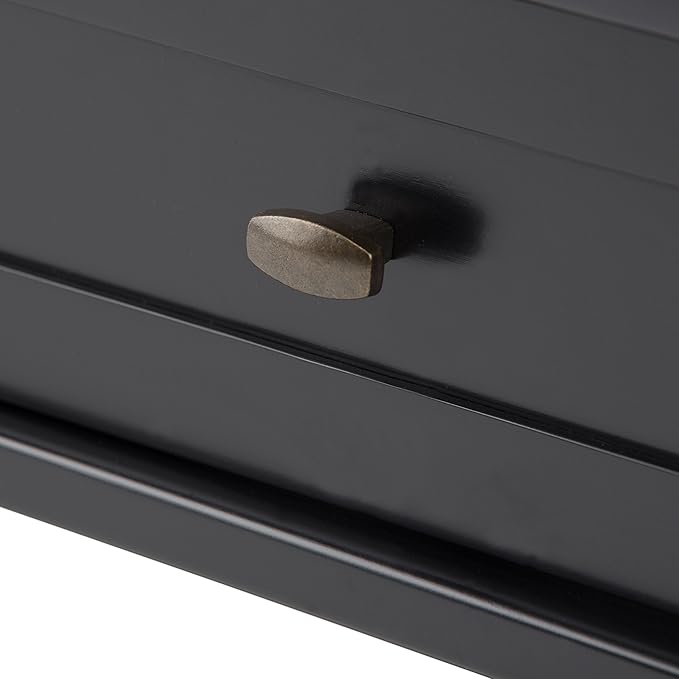 SIMPLIHOME Warm Shaker SOLID WOOD 20 inch Wide Rectangle Transitional End Side Table in Black for the Living Room and Bedroom