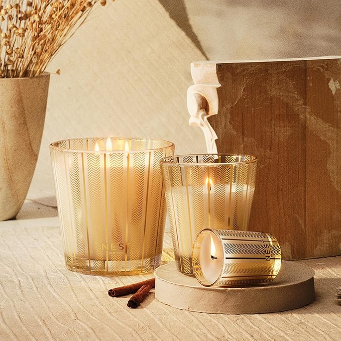 NEST New York Scented Classic Candle, Winter Chai - 8.1 oz - Up to 60-Hour Burn Time - Reusable Glass Vessel