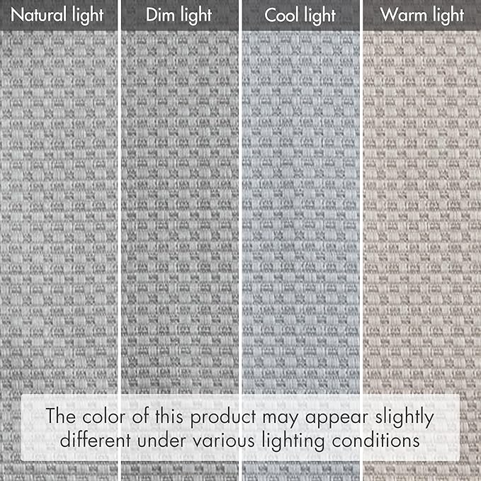 Madison Park Galen Cordless Roman Shade, 31"W x 64"H, Sheen Grey – Room Darkening, Thermal Insulated, Energy Efficient Window Blind with Subtle Sheen Basketweave Fabric for Privacy