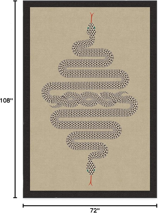 RUGGABLE x Jonathan Adler Machine Washable Modern Area Rug – Venom Neutral 6x9, Stain-Resistant, Non-Slip – Medium Rugs for Living Room, Bedroom, Hallway, Entryway & Office–with Cushioned Pad