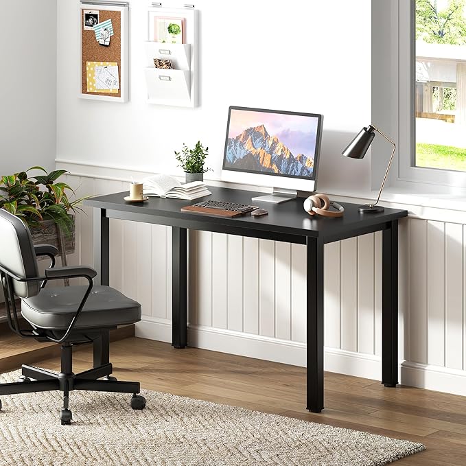 Need Small Computer Desk 39.4 inches Sturdy Writing Desk for Small Spaces, Small Desk Teens Desk Study Table Laptop Desk, Black