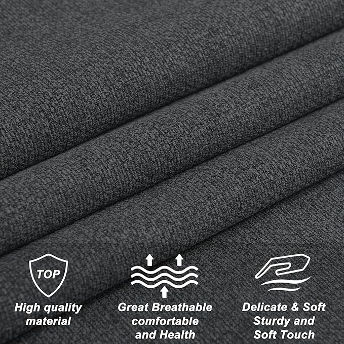 Linen Upholstered Headboard Queen/Full Size Latest Model Wall Mount, Bed Frame Mount, Featuring High-Density Sponge Padding, Luxury Texture Easy Assembly Comfort and Style-Dark Gray