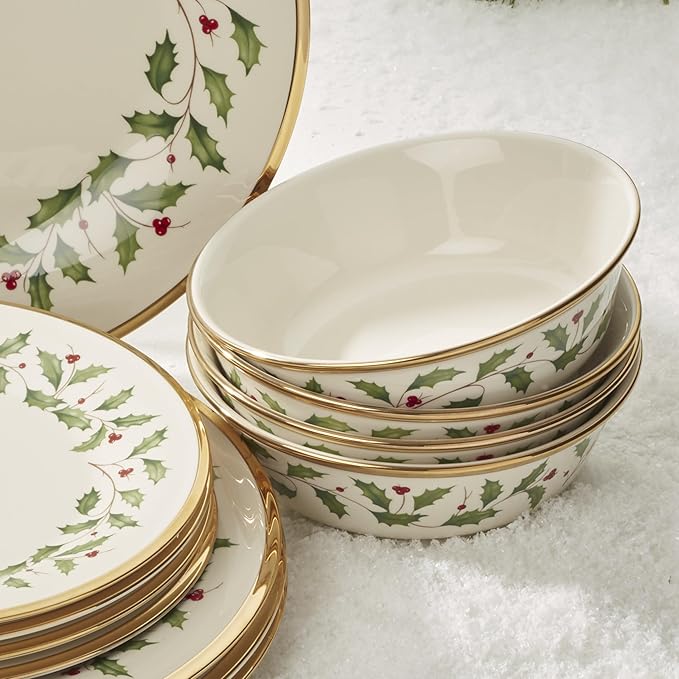 Lenox 899203 Holiday 18-Piece Dinnerware Set, Service For 6