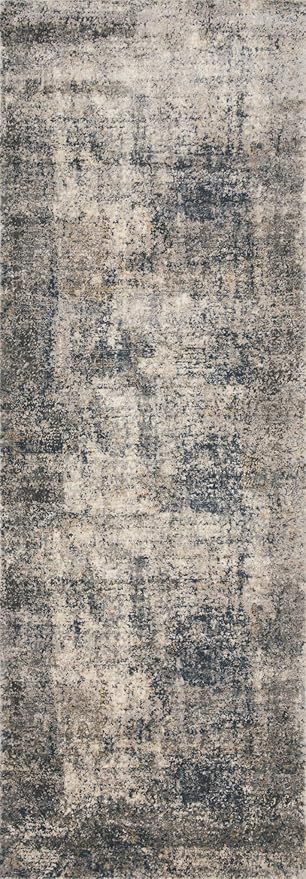 Loloi Teagan Collection TEA-05 Denim/Slate 2'-8" x 10'-6" Runner Rug, Large, Soft Neutral Rug, High-Traffic for Living Room, Bedroom, Home Office, Dining Area