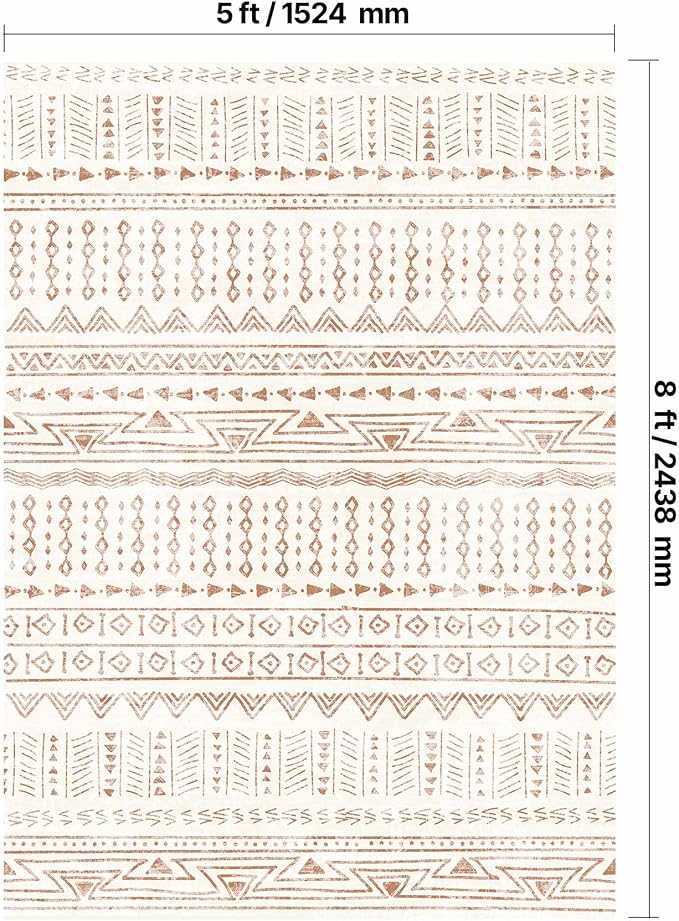 VEVOR 5 x 8 ft Area Rug Large Washable Rug Non-Slip and Tear-Resistant Soft Carpet Pet & Child Friendly Modern Area Rugs Indoor Mat for Bedroom Office Living Room Kids Room Entryway Beige