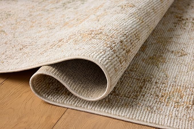 Loloi Magnolia Home by Joanna Gaines Pace Collection PAC-04 Natural/Multi 9'-6" x 9'-6" Round Area Rug