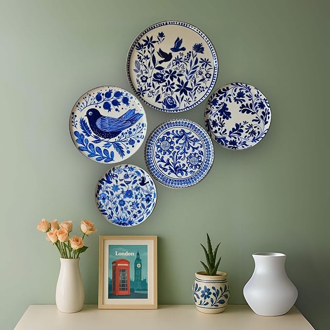 RITUALISTIC Holland Wall Plates & Paintings | Perfect Home Decor and Wall Decor Items for Your Hall and Living Room | Set of 5 |Christmas Gift Items