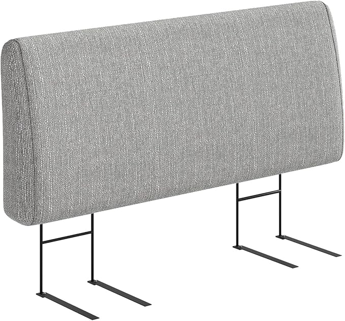 Upholstered Modern Headboard for Full Size Bed, Height Adjustable and Ergonomic Headboard, Easy Assemble, Sturdy and Durable, Linen Finish, Grey