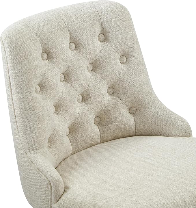 Watson & Whitely Bar Stools, 360° Swivel Upholstered Bar Stool with Back, 30" H Bar Height Barstools, Set of 2, Performance Fabric in Linen