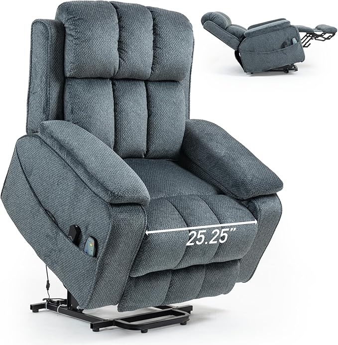 Lazy Boy Recliner Chair, Postoperative Recovery,Retractable 23'' Extra-Long Leg Support Lift Chair Hold up to 400lb,25.5'' Oversized Recliner seat for Big and Tall