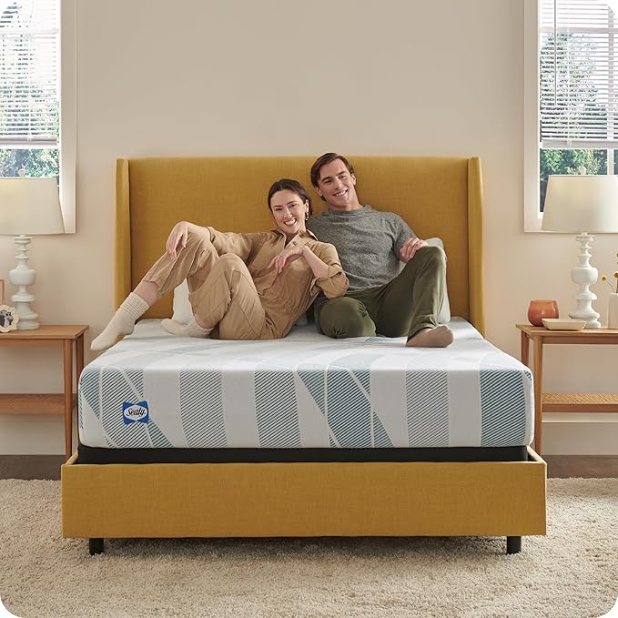 Sealy Dreamlife 10” Hybrid Mattress-in-a-Box, Twin, SealyComfort Gel Memory Foam, SealyResponsive Encased Coils, Surface-Guard Technology