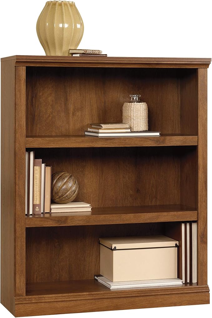Sauder Miscellaneous Storage 3-Shelf Bookcase/ Book shelf, Oiled Oak finish
