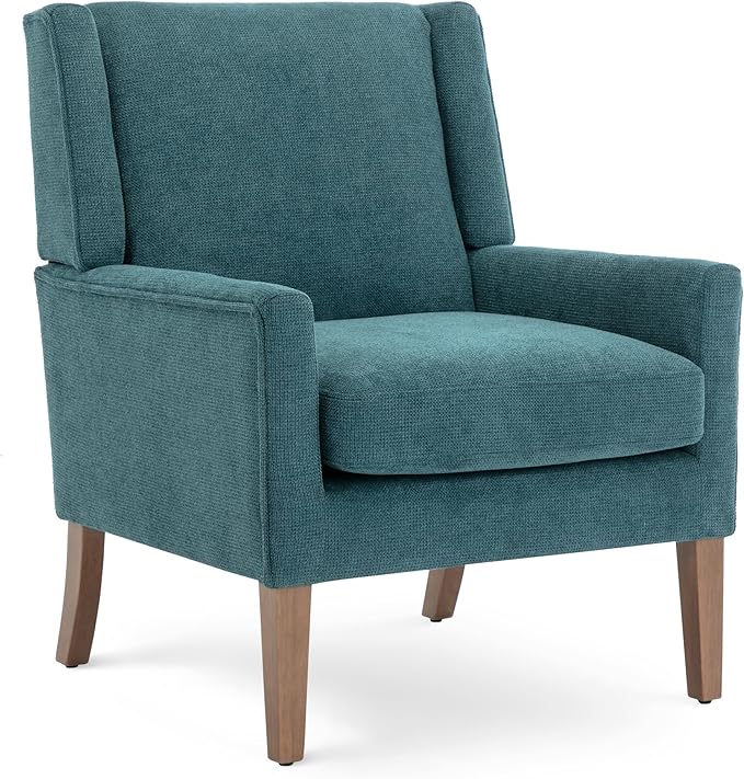 Accent Chairs for Living Room, Mid-Century Wooden Fabric Living Room Chairs, Arm Chair, Side Chairs for Living Room, Bedroom, Reading Nook