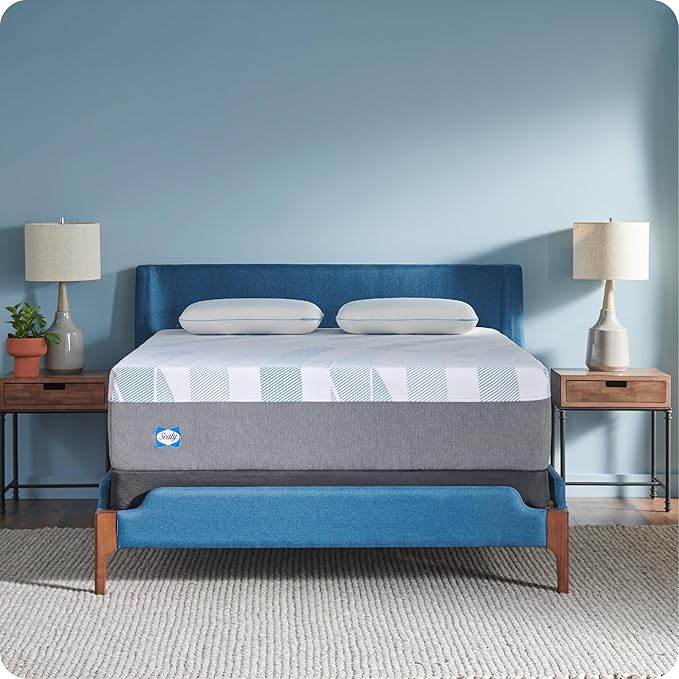 Sealy Dreamlife 14” Hybrid Mattress-in-a-Box, Queen, SealyComfort Gel Memory Foam, SealyResponsive Encased Coils, Machine Washable Cover