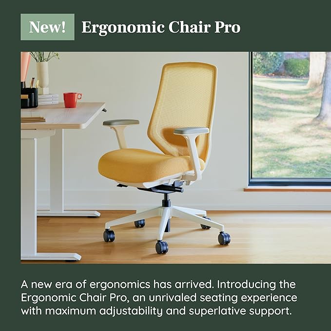 Branch Ergonomic Chair Pro - Mesh Office Chair with 14 Points of Adjustment - Height, Depth & Tilt Adjustable - 5D Armrests - Forward Tilt, Smooth Recline, and Lumbar Support - Spark