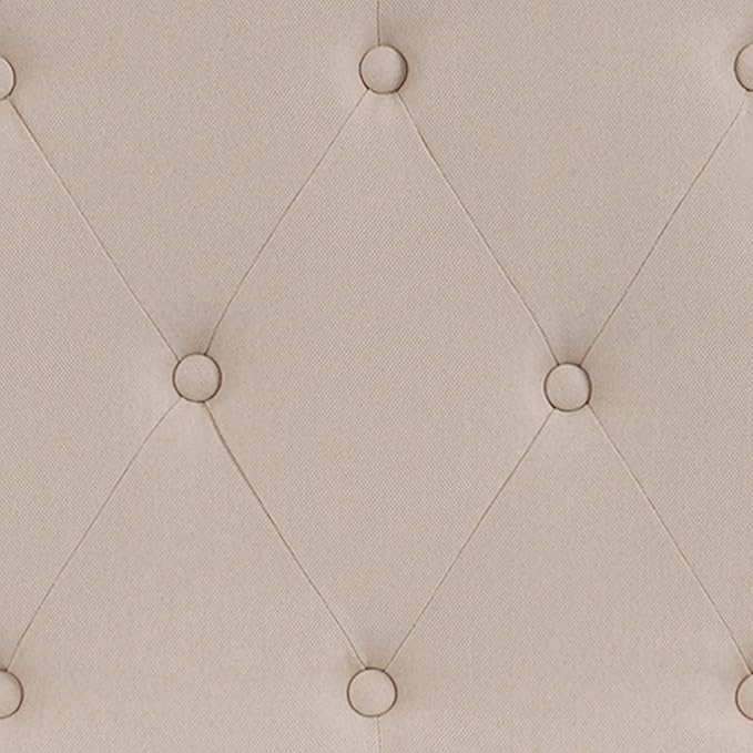 BizChair Tufted Upholstered King Size Headboard in Beige Fabric