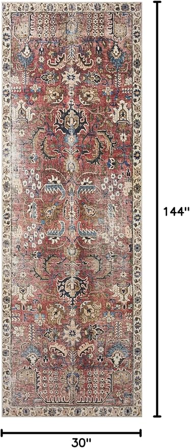 Loloi Chris Loves Julia Jules Collection JUL-01 Merlot/Multi 2'-6'' x 12'-0'', .13" Pile Height, Runner Rug