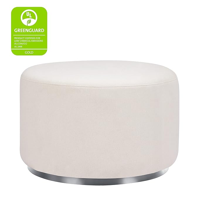Babyletto Tuba Gliding Ottoman in Eco-Performance Fabric | Water Repellent & Stain Resistant