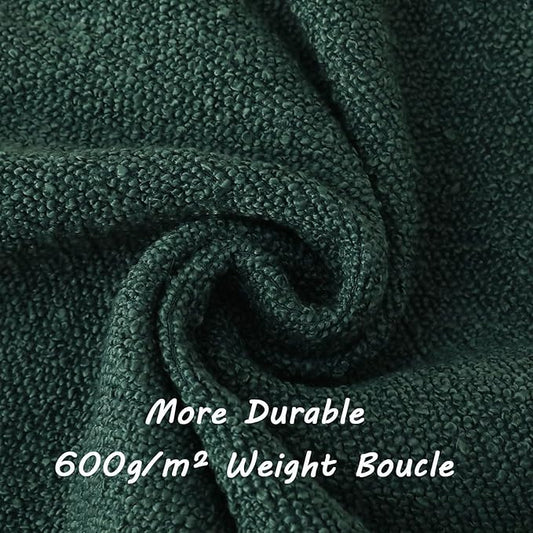 FUTEI Christmas Pack of 2 Dark Green Decorative Throw Pillow Covers 16x16 Inch Soft Cozy Solid Boucle Textured Cushion Case,Modern Home Decor for Couch Bed Living Room