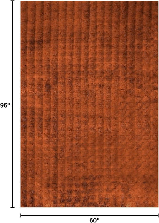 nuLOOM Jeni Checkered 5x8 Machine Washable Area Rug for Living Room Bedroom Dining Room Kitchen, Brick