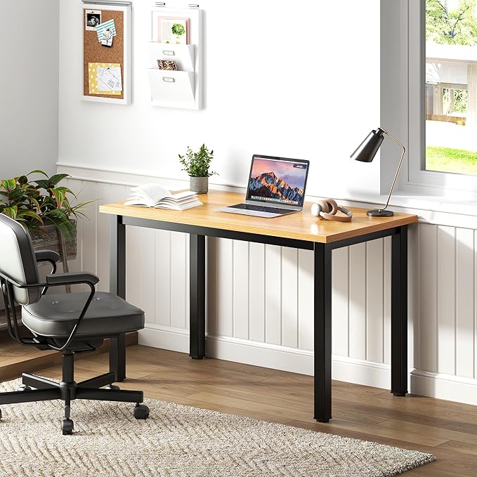 Need Computer Desk - 31.5 Inch Office Writing Work Study Kids Student Teacher Home Bedroom Table for Small Space, Teak