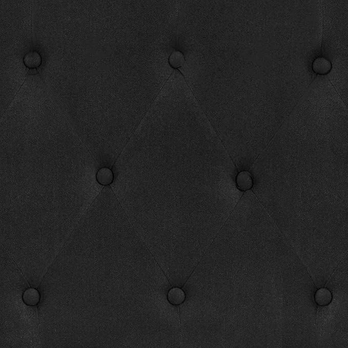 BizChair Tufted Upholstered King Size Headboard in Black Fabric