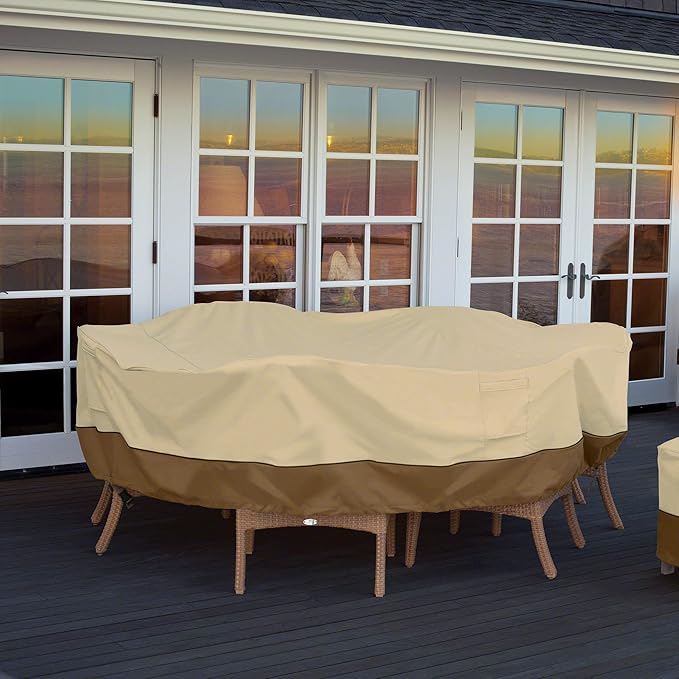 Classic Accessories Veranda Water-Resistant 80 Inch General Purpose Patio Furniture Cover, Outdoor Furniture Cover