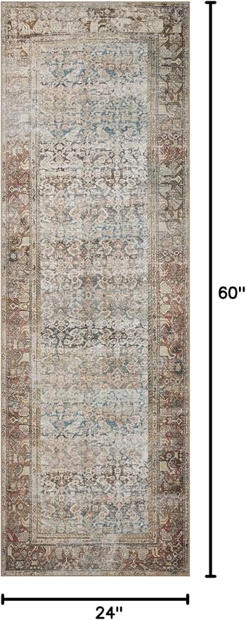 Loloi Amber Lewis Georgie Collection GER-09 Multi/Spice 2'-0" x 5'-0", .19" Pile Height, Accent Rug