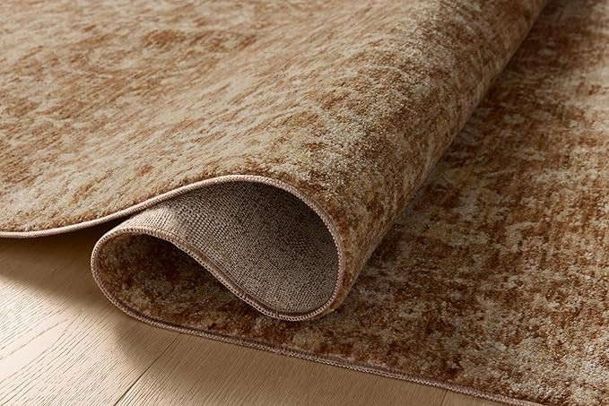 Loloi Magnolia Home by Joanna Gaines Junie Collection JUE-01 Clay/Natural 2'-0" x 3'-0", .38" Pile Height, Accent Rug