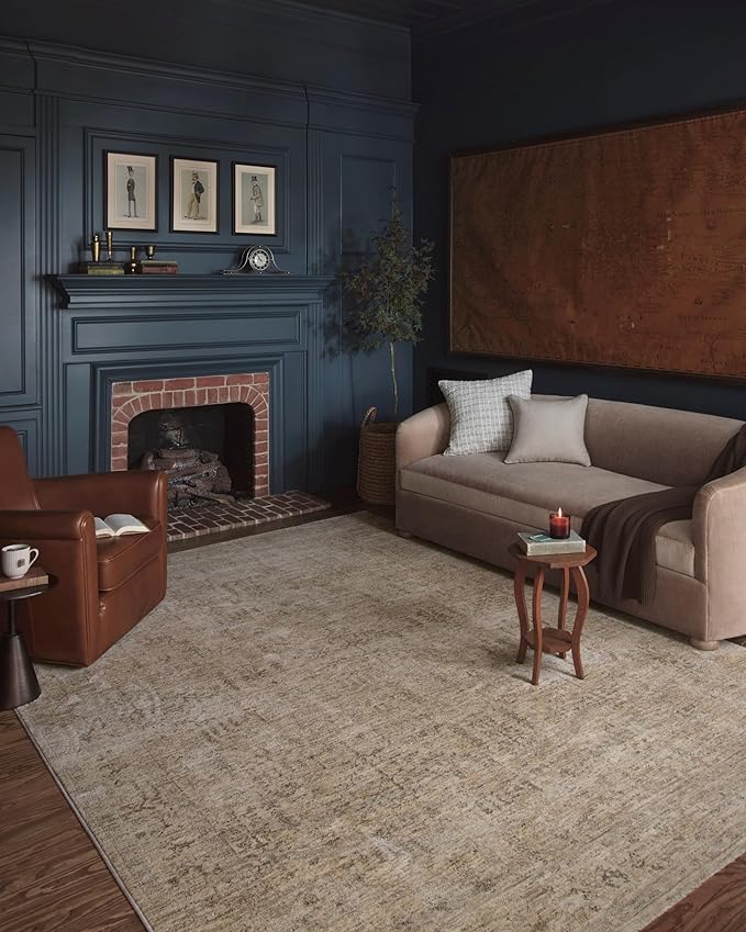 Loloi Magnolia Home by Joanna Gaines Junie Collection JUE-02 Oatmeal/Smoke 2'-7" x 10'-0", .38 Pile Height, Runner Rug