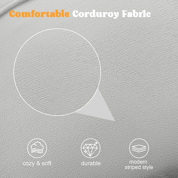MeMoreCool Stuffed Round Pouf Ottoman Foot Rest, Floor Pouf Foot Stool with Soft Foam Chunk Filling, Small Round Ottoman Footstool Circle Footrest for Living Room