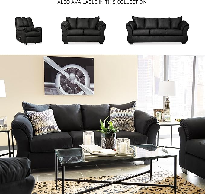 Signature Design by Ashley Darcy 1` Loveseat, Black