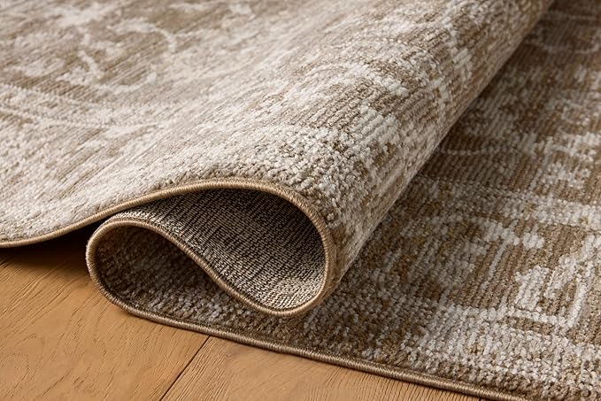 Loloi Magnolia Home by Joanna Gaines Pace Collection PAC-01 Bark/Natural 9'-6" x 9'-6" Round Area Rug