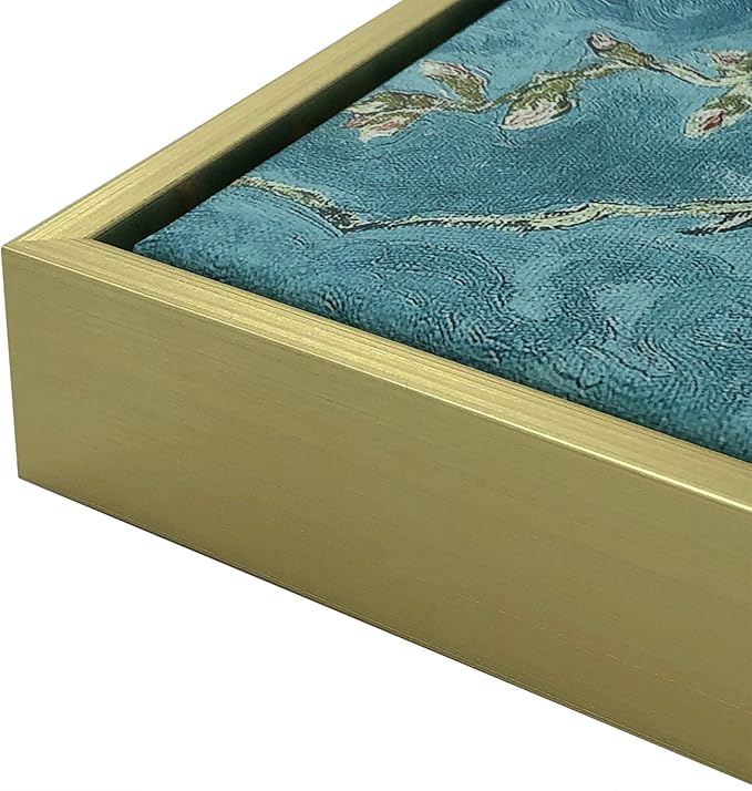 Wieco Art Framed Wall Art Almond Blossom Floral Giclee Canvas Prints of Van Gogh Famous Oil Paintings Reproduction Flowers Pictures on Canvas Wall Art for Bedroom Home Decorations