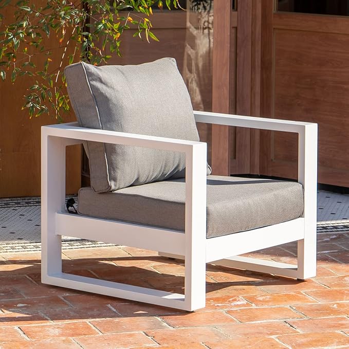 Outdoor Seat Cushion Set for Patio Furniture Deep Seat Chair Cushion Set with Removable Cover,23.6x23.6 Inch,Dark Grey