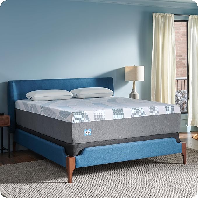 Sealy Dreamlife 14” Hybrid Mattress-in-a-Box, Queen, SealyComfort Gel Memory Foam, SealyResponsive Encased Coils, Machine Washable Cover