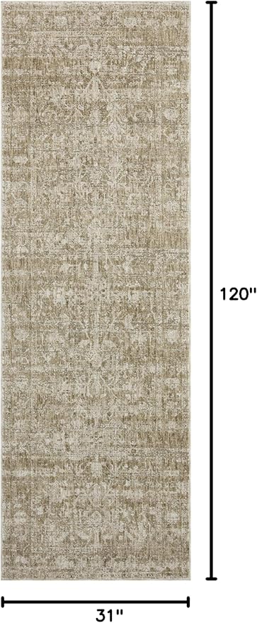 Loloi Amber Lewis Honora Collection HON-01 Khaki/Beige 2'-7" x 10'-0" Runner Rug