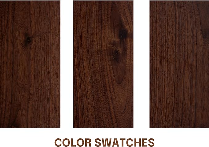 NTC Inno Wooden Bed Frame with Headboard, Solid Oak and Rubber Wood Foundation with Silent Slats and Wood Central Supports, 1000 Lb Capacity, Effortless Assembly, King - Dark Walnut